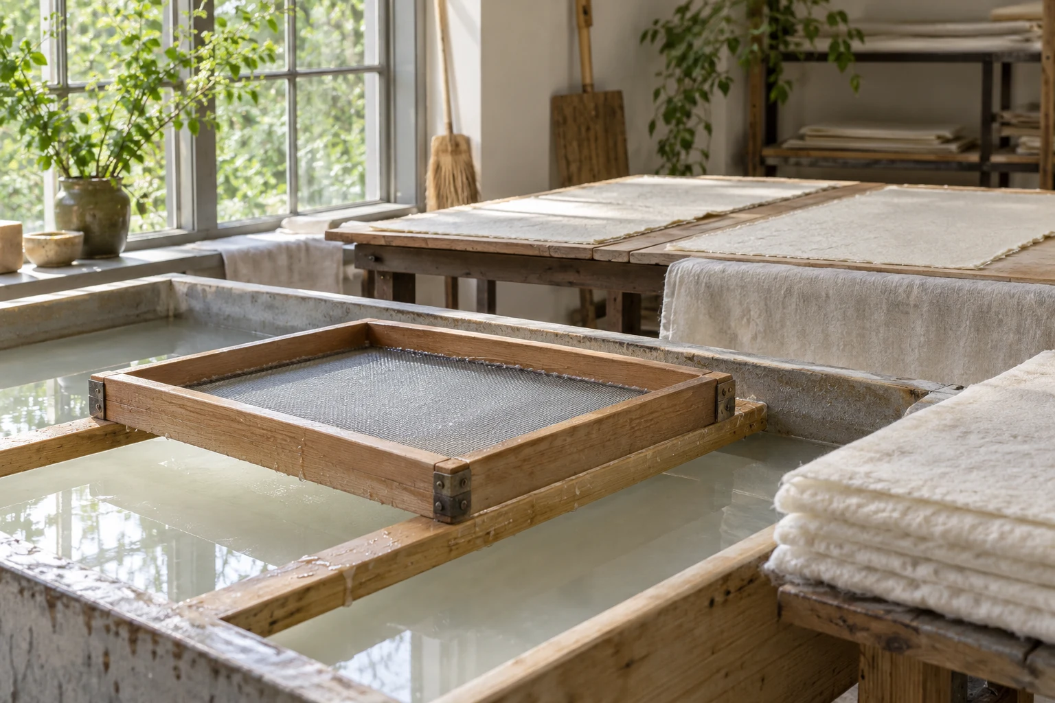 Hand papermaking equipment collection
