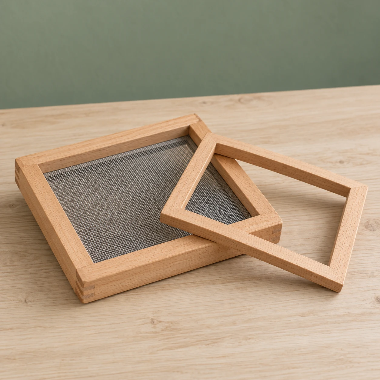 Postcard mould and deckle